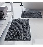 Amazon.com: H.VERONNEX Luxury Chenille White Bathroom Rugs